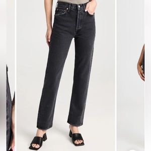 Agolde 90s Pinch Waist Jeans (26) Black Wash